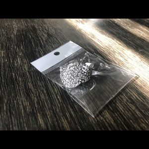 Ornate Silver and Zirconium Ring Size 13 NWT